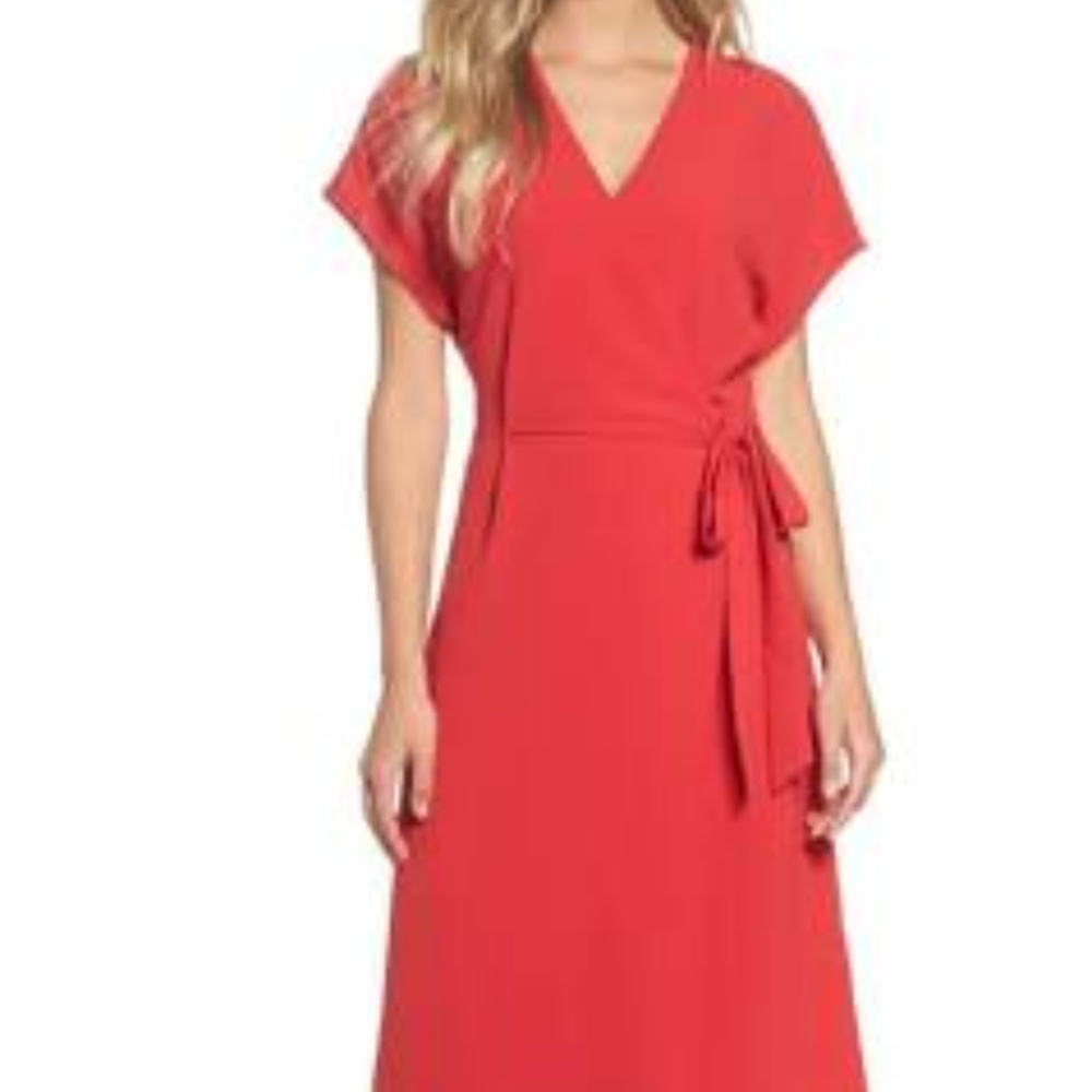 Felicity & Coco 'Rita' Coral Wrap Dress